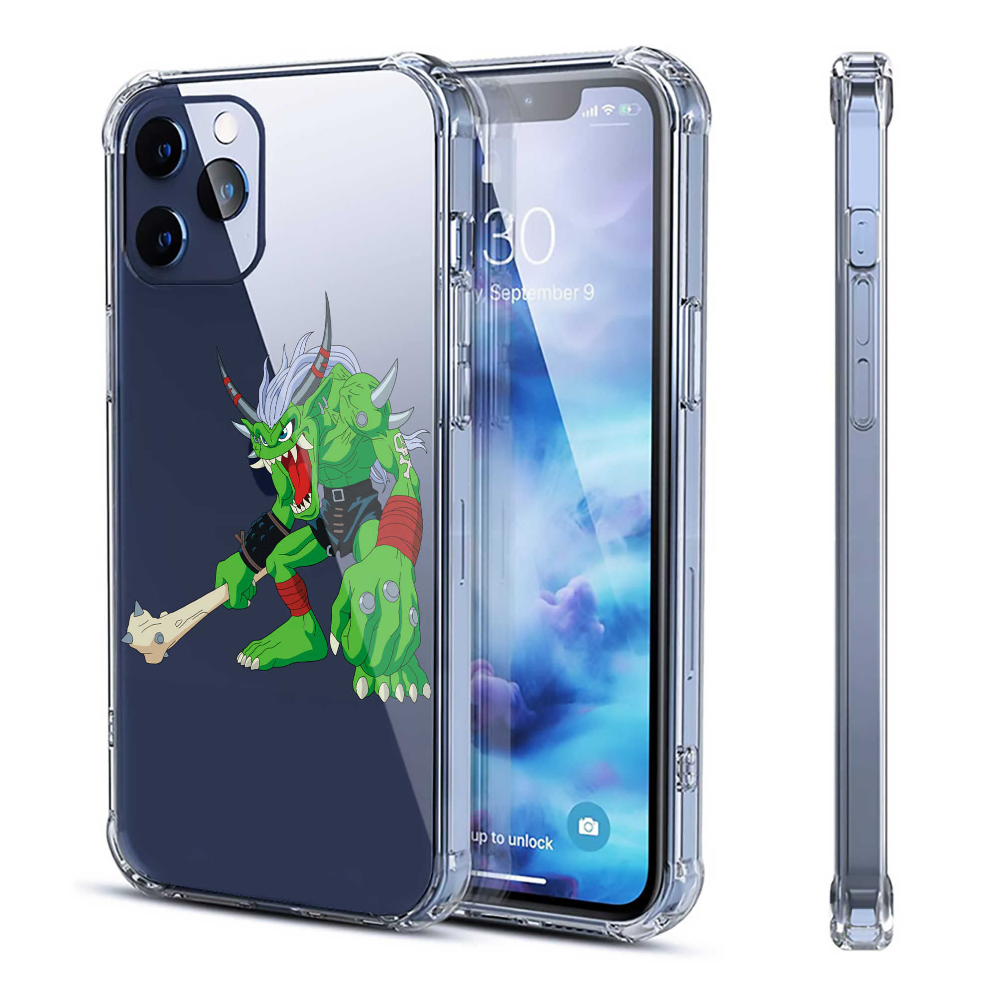 （画像用） Digimon デジタルモンスター/デジモン 【iPhone 12シリーズ対応】透明スマホケース（クリアソフトケース）